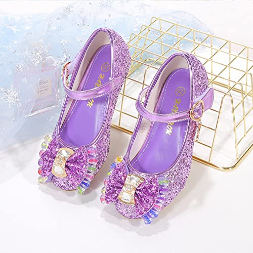 BFOEL Girls Dress Shoes Adorable Sparkle Mary Jane Flats for Wedding Party4