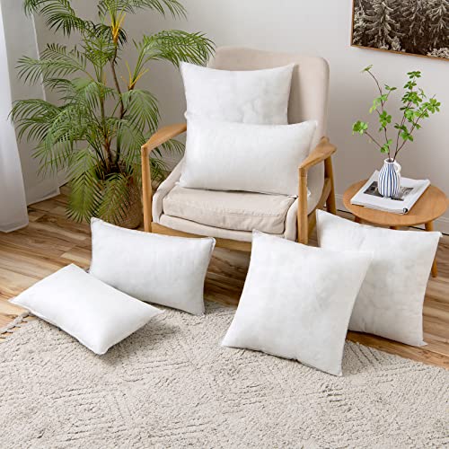 Anroduo Throw Pillow Inserts, Set Of 4 Premium Hypoallergenic Throw Pillow Stuffer Fluffy Decorative Cushion Soft Lumbar Inner For Decorative Cushion 12X20 Inch #TOP5