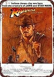 HomDeo Patio Cafe Gym Decor Art Metal Signs Vintage Barber Shop 1981 Indiana Jones Raiders of The Lost Ark Movie Pub Tin Sign 8 x 12