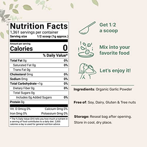 image for Micro Ingredients Organic Garlic Powder, 3lbs | Premium Source from Ha