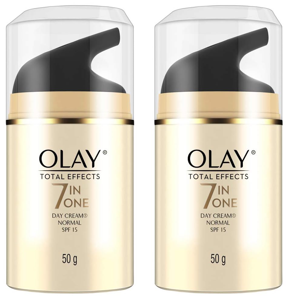 Image of Olay Total Effects Day Cream With Vitamin B5, Niacinamide, Green Tea, Spf 15 Fights With Uv Protection For Normal, Dry, Oily & Combination Skin, 50 Gm (Pack of 2)