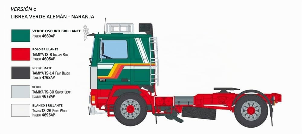 Italeri 3957 1:24 Volvo F-12 Intercooler Low Roof-Construcción de maquetas, Kit, maqueta, Manualidades, Hobby, Pegamento, Kit de plástico, detallado, sin Pintar, Multicolor, IT3957