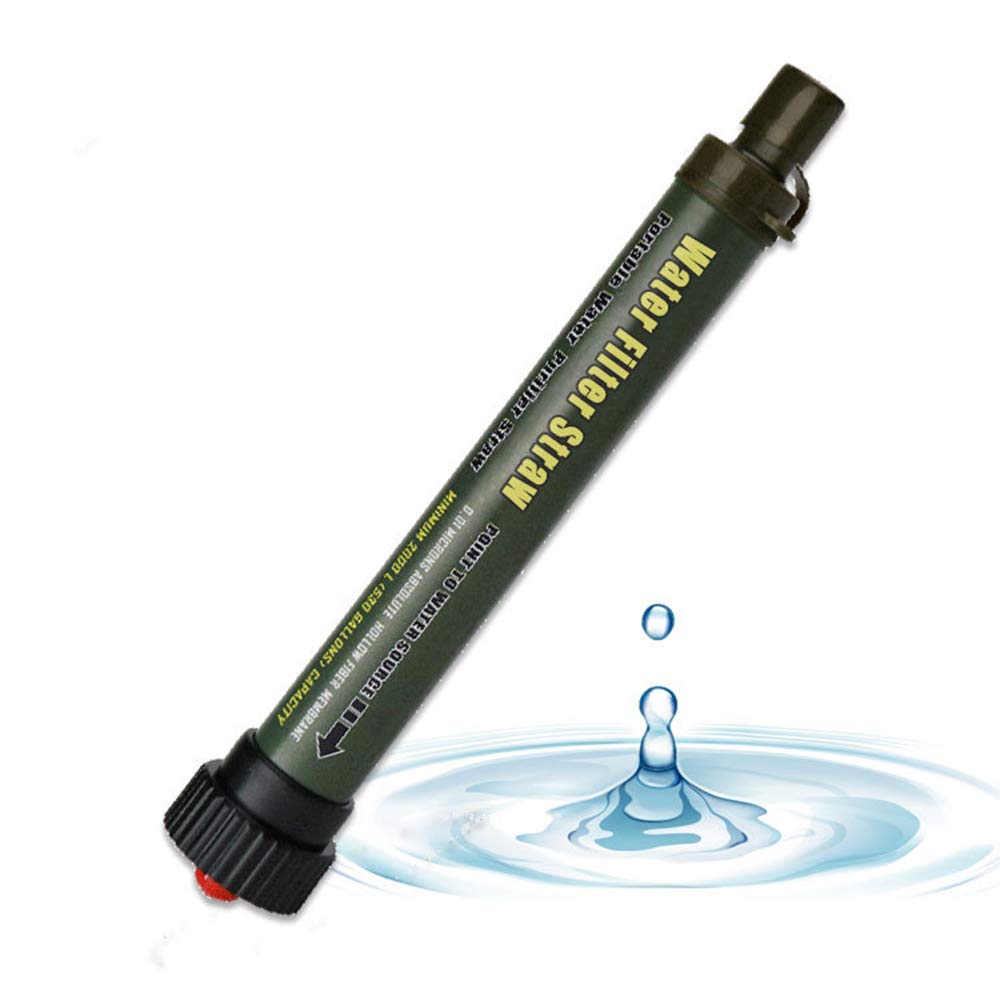 Filtre d'eau personnelle 2000L Purification de l'eau Portable Paille de Survie en Plein air Kit de Filtration de l'eau Camping Water Filtres 0,01 Micron Urgence pour