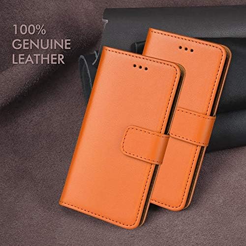 ameego Genuine Leather Bookcase for iPhone 11 PRO Max, Premium authentic Genuine Leather Wallet case with Magnetic, Kickstand - Image 5