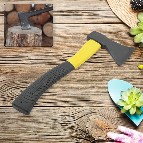 Wood-Cutting-Axe-Gardening-Tools-Hatchet-Axe-Fiberglass-Body-Rubberized-Handle-972-Grm