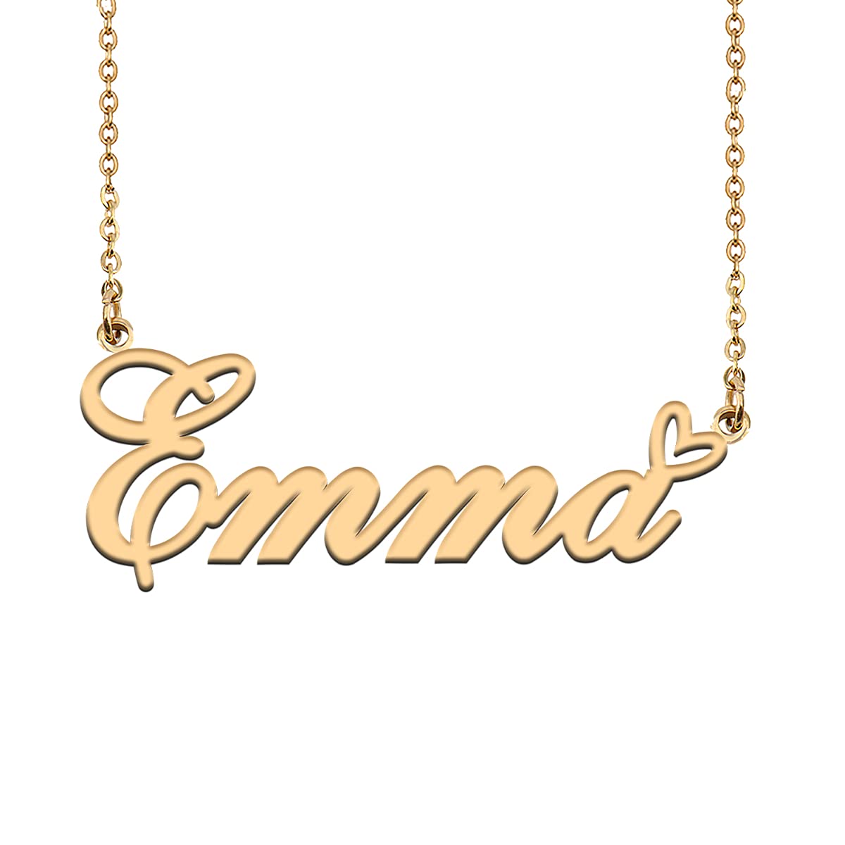 HUAN XUNCustom Name Necklaces Personalized Necklace with Name 18k Gold Plated Heart Stainless Steel Customized Jewelry Gifts for Women Mother Day Christmas Birthday