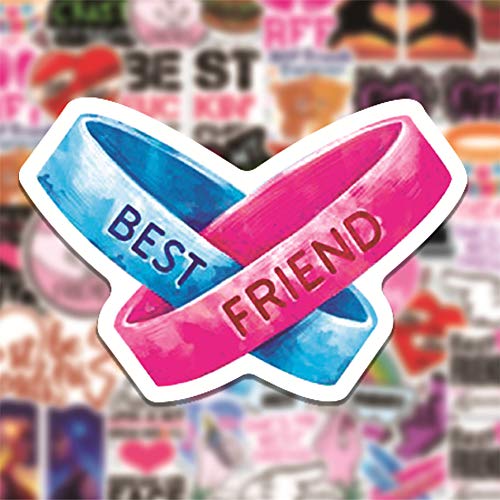50 Pcs Friends Stickers| Best Friends Waterproof Vinyl Stickers for Bike Water Bottles Laptop Bicycle Refrigerator Cup Luggage Computer Mobile Phone Skateboard Decals