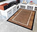 Debonsol - Alfombra de salón de piel de beta de cocodrilo, 120 x 170 cm, color marrón