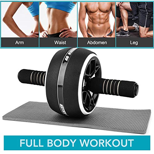 Rodillo abdominal de alta resistencia BAJIE con esterilla ergonómica 4