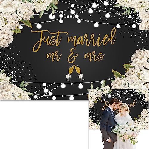 Fondo fotográfico blanco floral 7x5 pies para boda miniatura 3