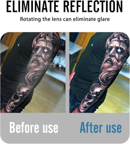 Image of 120 Led Tattoo Light Kit Tattoo Equipment and Supplies Remove Glare Tattoo Photography Video Lights with Clip with LED Beads and CPL Filter Lens for Taking Tattoo Photos