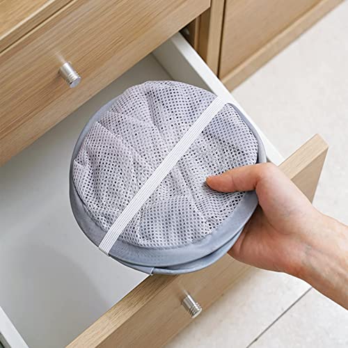 Hanging Laundry Hamper 2 Pack Mesh Laundry Basket Foldable Hamper Collapsible Dirty Clothes Hamper Wall Mounted Storage Bag, (2 Pack, Gray) #TOP7
