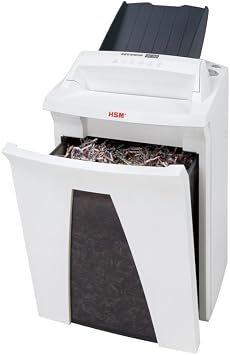 HSM SECURIO AF150 L4 Micro-cut Shredder with automatic paper feed; shreds up to 150 automatically/13 manually; 9 gallon capacity