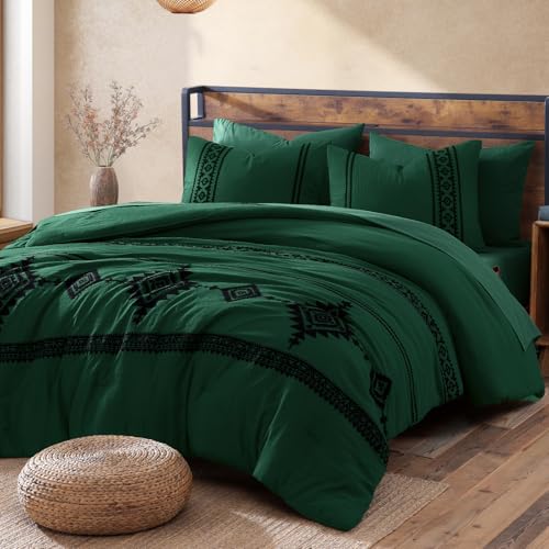 Image of MaiReve Embroidery Full Size Comforter Set 7 Pieces Western Bed in a Bag