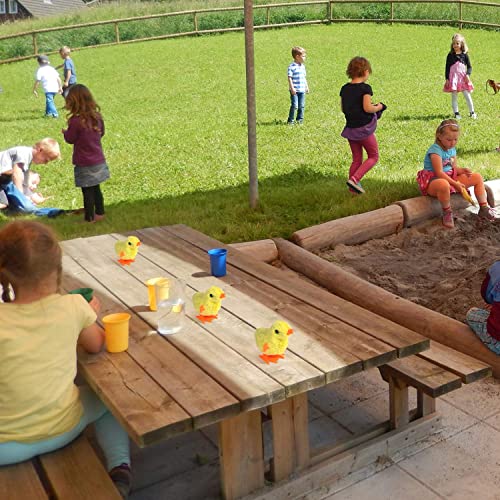 16 Packs Wind Up Chicken Novelty Jumping Chicken Gag Plush Chicks For Kids Party Favors Supplies Props For Halloween Gag Shows Christmas Gift #TOP5