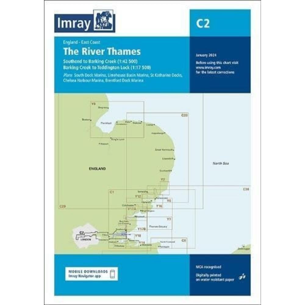 Imray Chart C2: The River Thames (C Charts): Teddington to Southend: 2