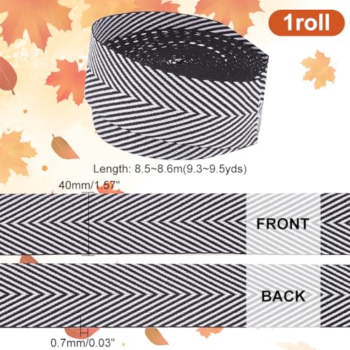 Ruban à chevrons haut de gamme en polyester rayé 40 mm pour finition de luxe