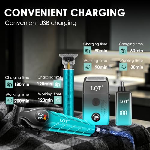 Image of Men's Professional Cordless Hair Clippers & Trimmer Kit