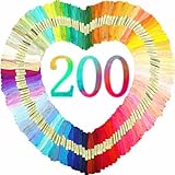 Athena’s Elements Embroidery Floss | Rainbow Thread for Embroidery, Cross Stitch Thread, Crafting Arts Embroidery Strings Bulk（200 colors）