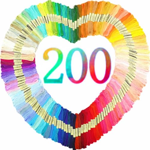 Image of Athena's Elements Embroidery Floss | Rainbow Thread for Embroidery, Cross Stitch Thread, Crafting Arts Embroidery Strings Bulk(200 colors)