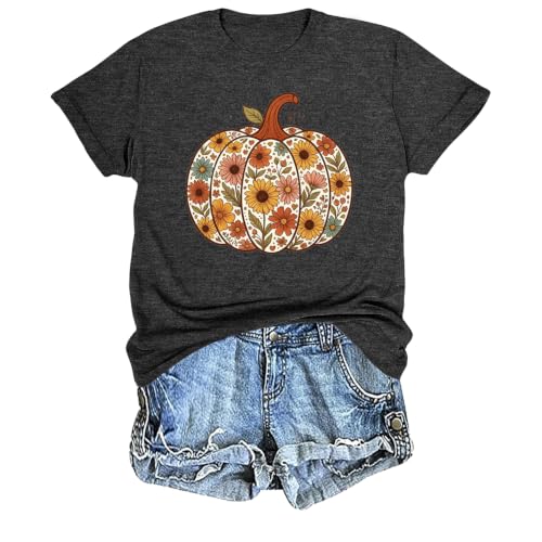 Image of Womens Dandelion T Shirts Sunflower Graphic Short Sleeve Casual Tops