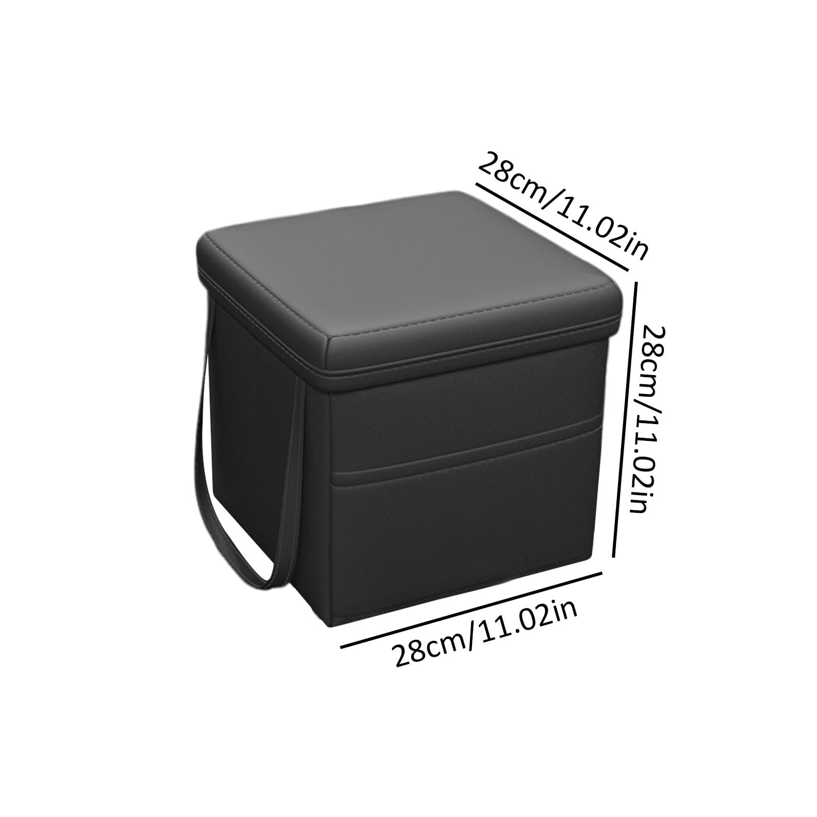 Qirc Organizer da tasca laterale in pelle PU per auto, borsa universale per auto, supporto per cellulare per auto, sedile del veicolo, organizer per porta auto (nero