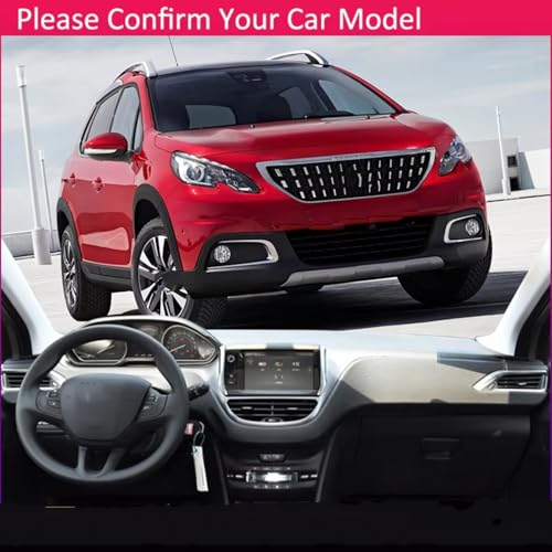 Cubierta salpicadero Peugeot 2008 2013-2019 alfombrilla elegante negra 3