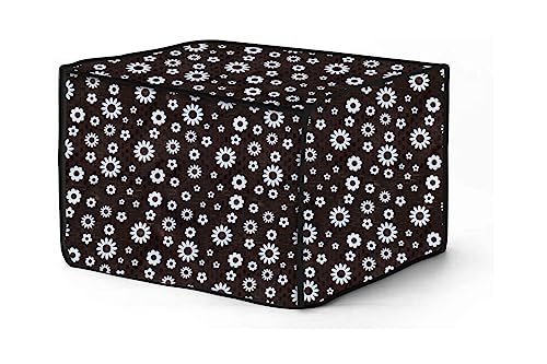 Image of The Furnishing Tree PVC Waterproof Microwave Oven Cover compatible for 30 L Convection 30FRC2 Floral Pattern White