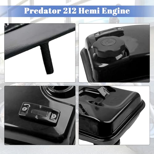Image of Gas Fuel Tank with Fuel Gauge for Predator 212 Hemi Engine for Honda GX200 GX160 for Coleman CT200U BT200X Baja Warrior MB200 196cc 200cc Mini Bike Go Kart Parts