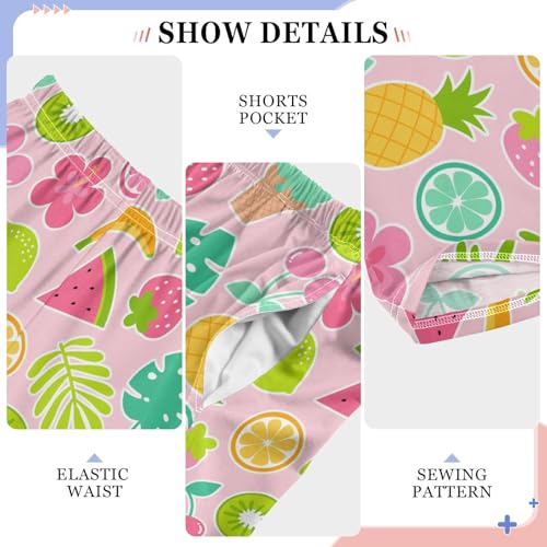 ZZXXB Tropical Lemon Banana Boys Long Pants Soft Trousers Elastic Waist Kids Lounge Bottoms with Pockets S-XL4