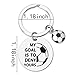 Soccer Player Gifts Keychain for Women Men Soccer Goalie Gifts Keychain for Best Friend Birthday Gifts for Daughter Son Football Soccer Lovers Gift Ideas My Goal Is To Deny Yours Soccer Keychain