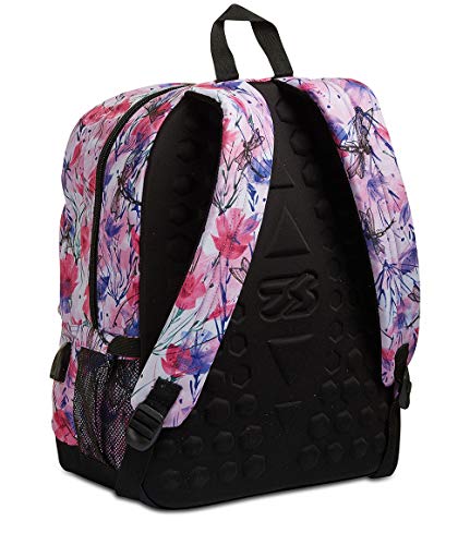 Seven Freethink Girl Backpack, Pink - Integrated USB Plug - Double Compartment - School and Leisure
