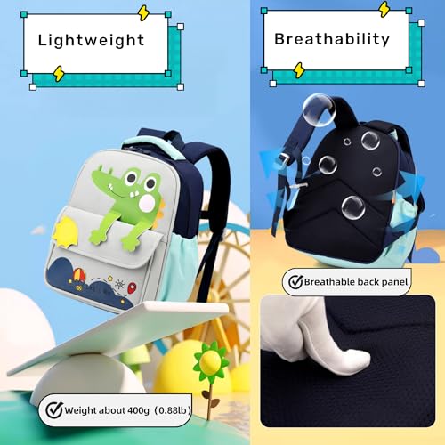 Toddler Backpack for Boys,Dinosaur Backpack for Kids Kindergarten Preschool Bookbag Toddler Boys&Girl School Bags,Khaki3