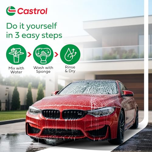 Image of Castrol Ultra Protect Car /Bike Shampoo (100 ml) | pH-Balanced Wash with Carnauba Wax | Deep Clean, Rich Foaming, Streak-Free Shine | Safe on Paint & Coatings | Water-Repellent Finish