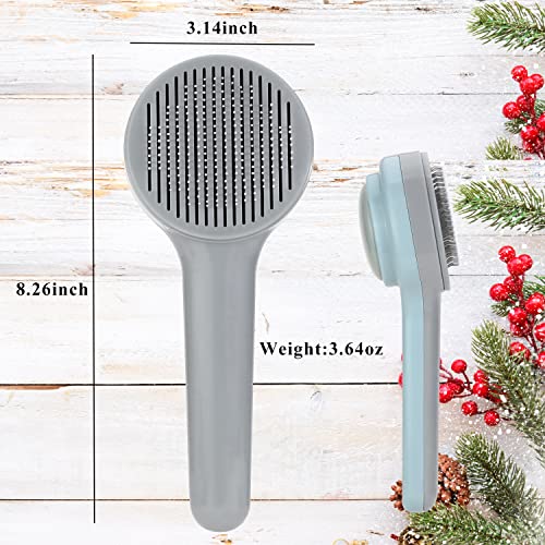 Cat Brush For Shedding, Dog Self Cleaning Slicker Grooming Brushes For Dogs Cats Pet Brush Tool Gently Removes Loose Undercoat Pets Hair Slicker Brush For Pet Massage Cleaning-Easy To Use #TOP4