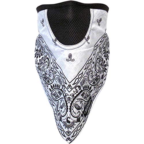 Schampa Adult FaceFit Face Masks HK and LP One Size White Paisley