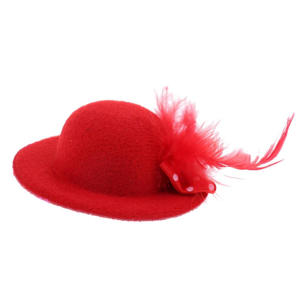 NIVAA New Vintage Bowler Doll Hat Cap for28-30cm Barbie Doll Clothes Accs Red-picture-18