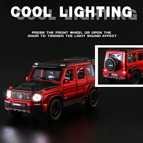 Image of Alloy Car Model Diecasts Metal Toy with Sound /Light /Pull-Back Off-Road Vehicles Car Model Collection Kids Toys Gift Multicolor Pack of 1 (1 /32 Brabus RED)