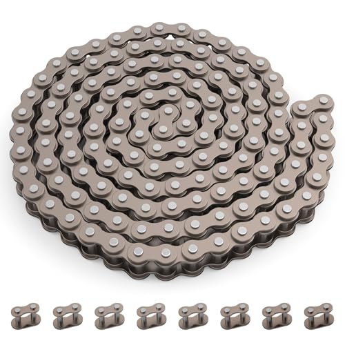 GREHUA 25H Chain 132 Link Compatible with Razor MX650 MX500 SX500 Mcgrath Electric Dirt Bike RSF650 SX350 SX650 XRF500 Mini Pit Bike Rocket Scooter Motocross Moped Replacement Parts with Master Links
