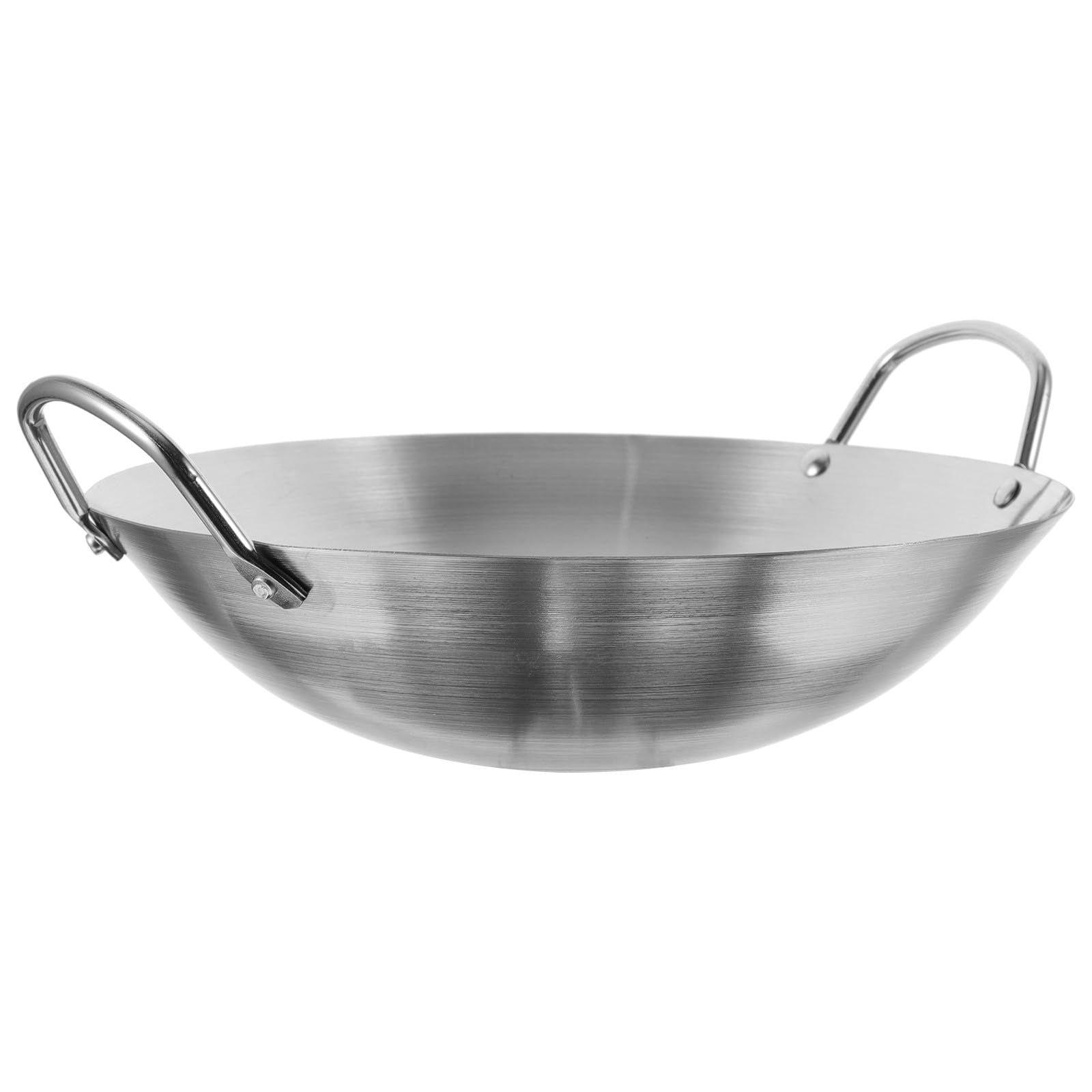 Wok en acier inoxydable induction et poêle à frire pratique double poignée