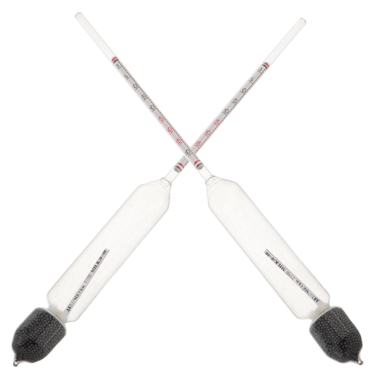 balacoo Milk Lactometer for Dairy Testing Cow Milk Hydrometer and Goat Density Meter Lab Measurement Hydrometer for Composition Analysis 2-Pack Scientific Instrument