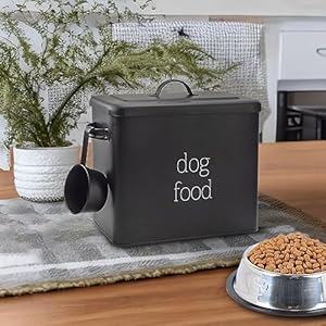 AuldHome-Retro-Dog-Food-Canister-Black-Modern-Farmhouse-Style-Storage-Bin-for-Pet-Food - Cucciolini Doodles   AuldHome-Retro-Dog-Food-Canister-Black-Modern-Farmhouse-Style-Storage-Bin-for-Pet-Food