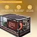 FIPASEN Reptile Heating Pad with Digital Thermostat, 6x8 Inch Under Tank Heat Pad for Reptiles/Tortoise/Snakes/Lizard/Gecko/Hermit Crab/Frog/Spider/Insect Breeding - Upgraded Terrarium Heating Pad