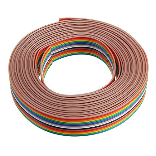 Câble plat 16P 4M arc-en-ciel pas 1,27 mm optimal pour circuits imprimés