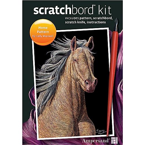 Ampersand Art Supply Scratchbord Step-by-Step 5 x 7 Project Kit, Horse
