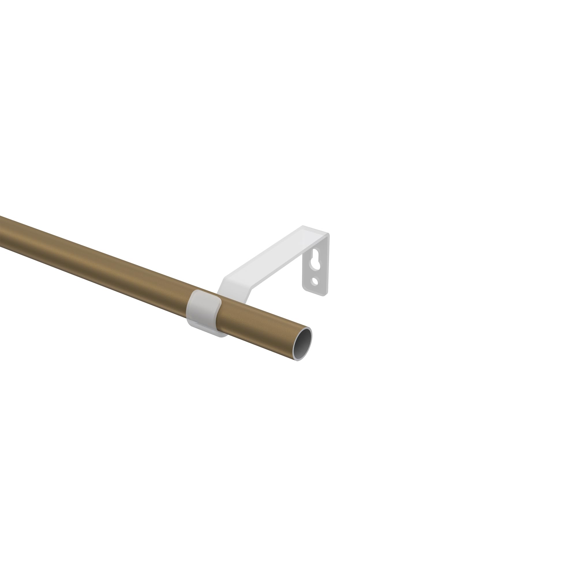 INTERDECO Gardinenstange 16 mm 1-läufig Gold matt/Schwarz 240 cm