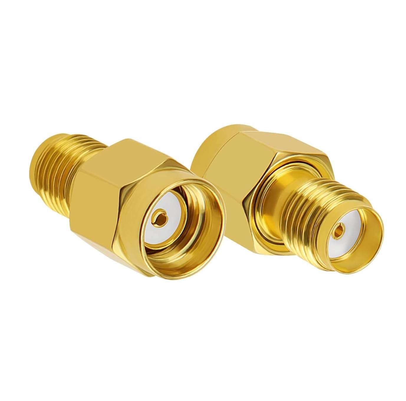 RP-SMA Male to SMA Female Adaptor, SMA Coaxial Coax Adapter Connector, for WiFi Antenna, FPV, Router (Pack of 2)-image-7