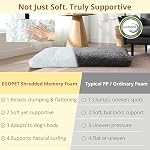 EGOHOME Dog Bed for Large Dogs, Shredded Memory Foam Fill, Washable Removable Cover, Non-Slip Bottom, Dog Crate Bed & Kennel Pad, Soft Supportive Pet Bed, CertiPUR-US, 41 x 27 Inch, Gray - Image 3