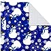 Image Arts Holiday Wrapping Paper Bundle with Cut Lines on Reverse, Blue (Pack of 4, 180 sq. ft. ttl.)