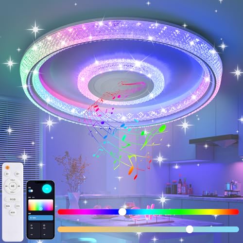 HENTAG Bathroom Ceiling Light, Waterproof Shower Light with...